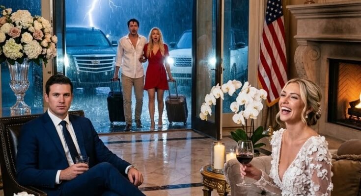On a rainy night at my $4.8M lake villa, my husband brought his mistress inside, snarling: “You have 20 minutes to pack!” Thinking I was ruined, he sneered—until my study door opened. His mistress’s husband stepped out from the shadows: “We will stop you.”